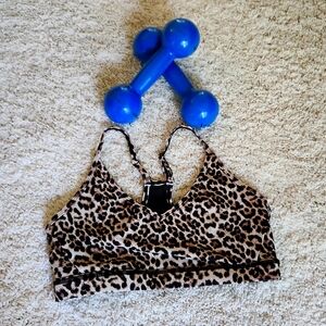 ZYIA mesh leopard sports bra